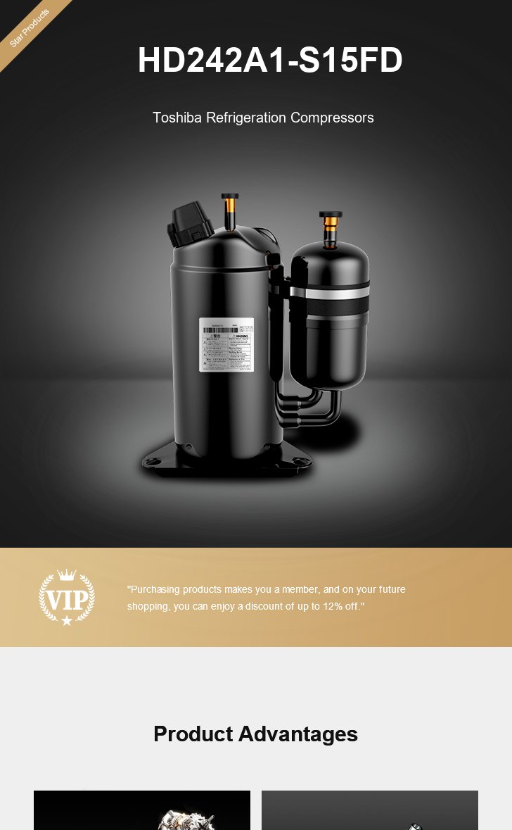 Toshiba Compressor HD242A1-S15FD, technical parameters pdf, structure diagram